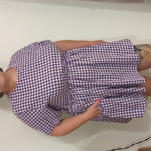 Purple gingham dress
